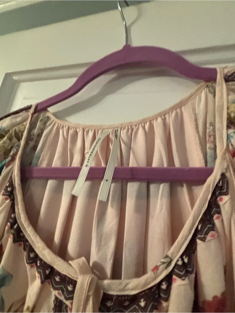 Anthropologie Somerset Floral border, print Maxi Dress - Cream - Picture 5 of 5
